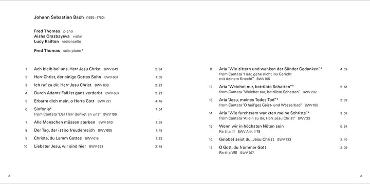 Fred Thomas, Aisha Orazbayeva &amp; Lucy Railton - JS Bach/ Fred Thomas: Three Or One [Audio CD]