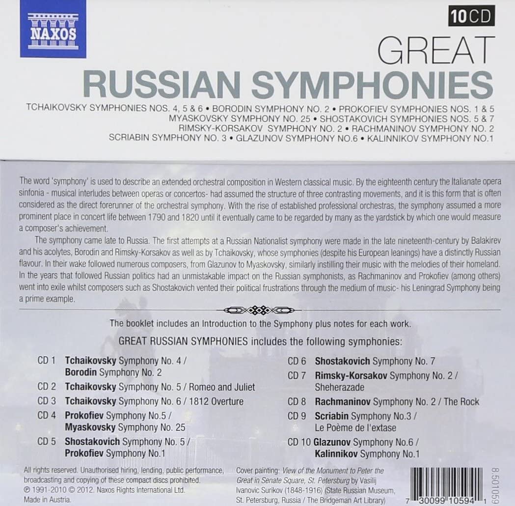 Great Russian Symphonies (Naxos: 8.501059) [Audio CD]