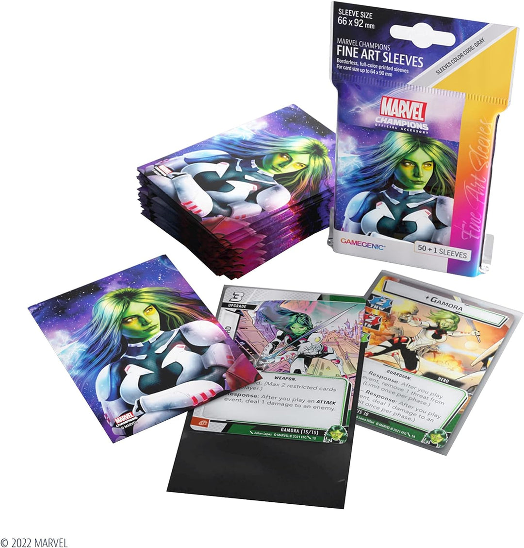 Gamegenic Marvel Champions The Card Game Official Gamora Fine Art Sleeves Pack of 50