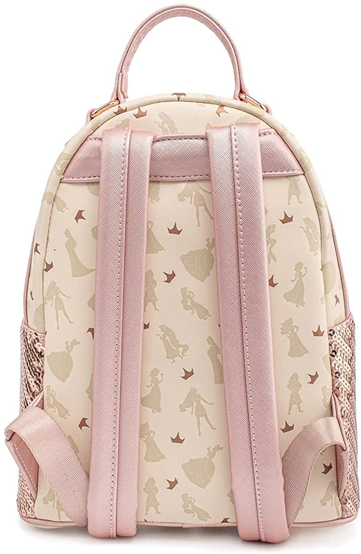 Loungefly Disney Ultimate Princesses Allover-Rucksack mit Pailletten