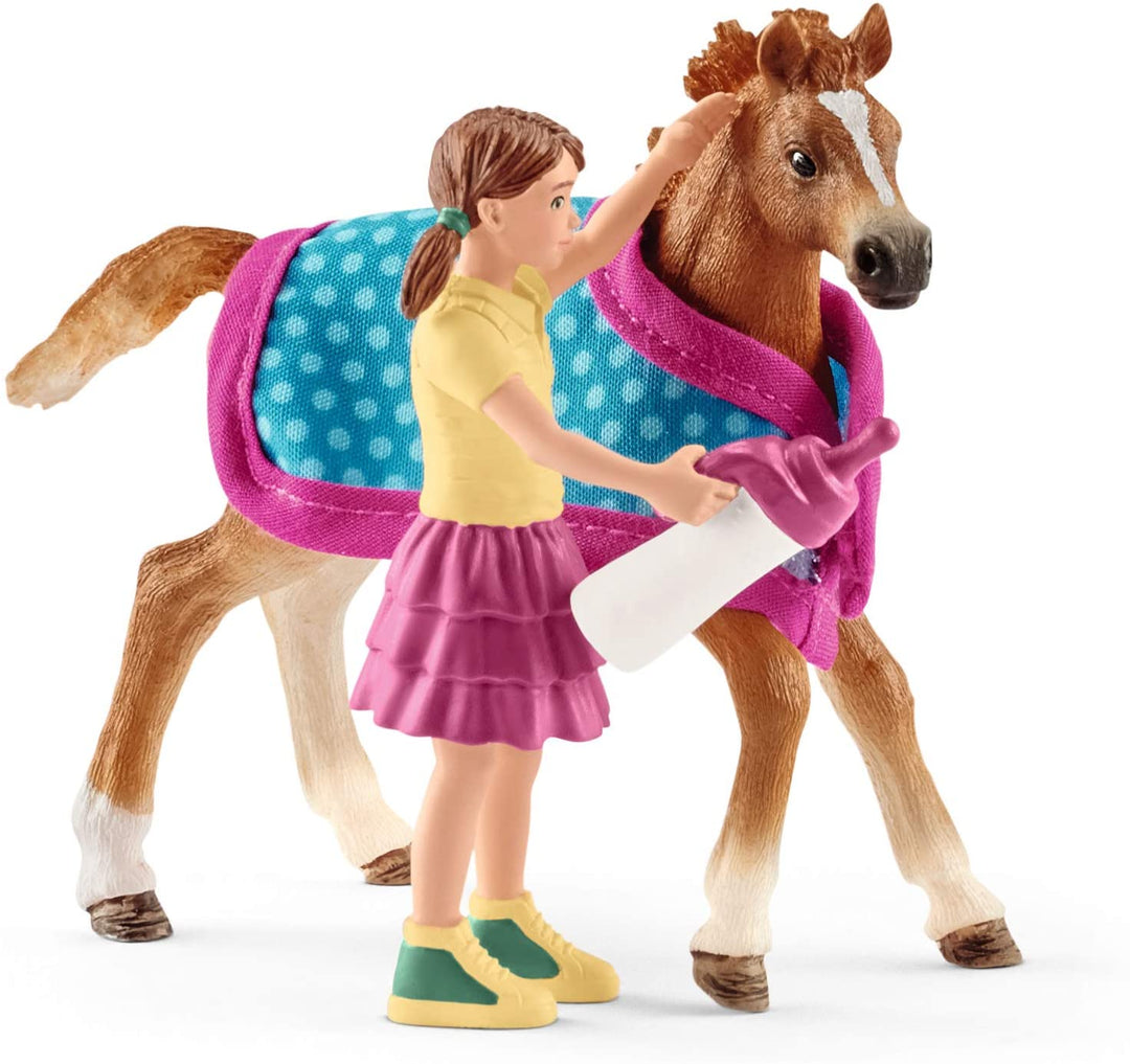 Schleich Club Potro Figura de juguete con manta (42361)