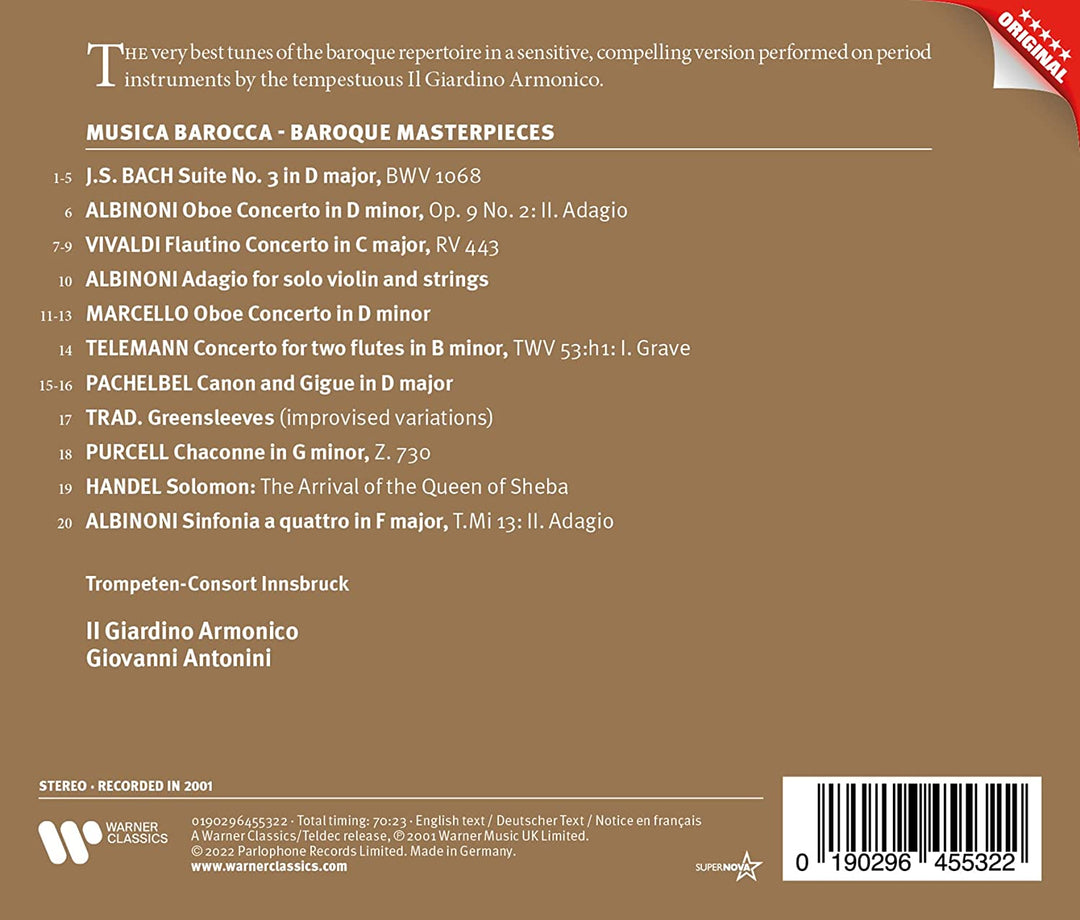 Il Giardino Armonico - Musica Barocca - Meisterwerke des Barock [Audio-CD]