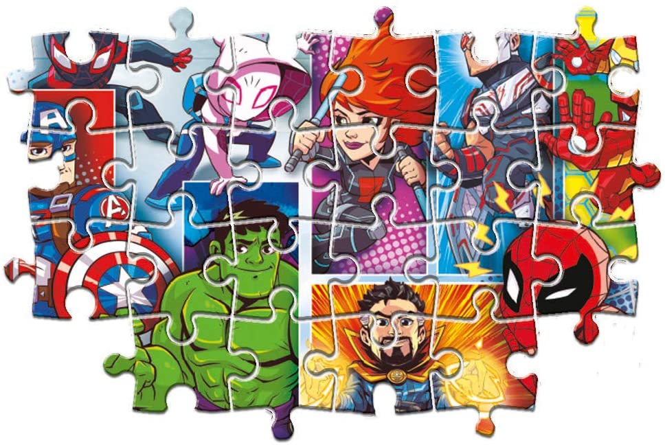 Clementoni – 24208 – Supercolor-Puzzle – Marvel Super Hero Avengers – 24 Maxiteile – Hergestellt in Italien – Puzzle für Kinder ab 3 Jahren
