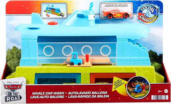 ?Disney and Pixar Cars Color Change Whale Submarine Car Wash Playset with Color