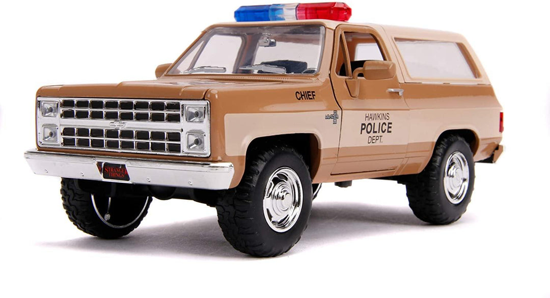 Jada Toys 253255003 Stranger Things Coche Chevy K5 Blazer Metal 1980 Con Placa 1:24 Chevrolet Things - Yachew