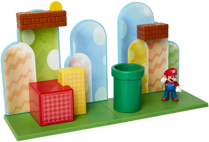 Super Mario 85991-4L-PKR1 Acorn Plains 2.5” Figure Playset with Feature Accessories