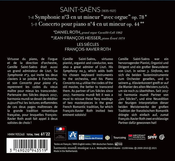 Roth, Daniel - Saint-Saëns: Symphonie Nr. 3, 'avec Orgue'/... [Audio CD]