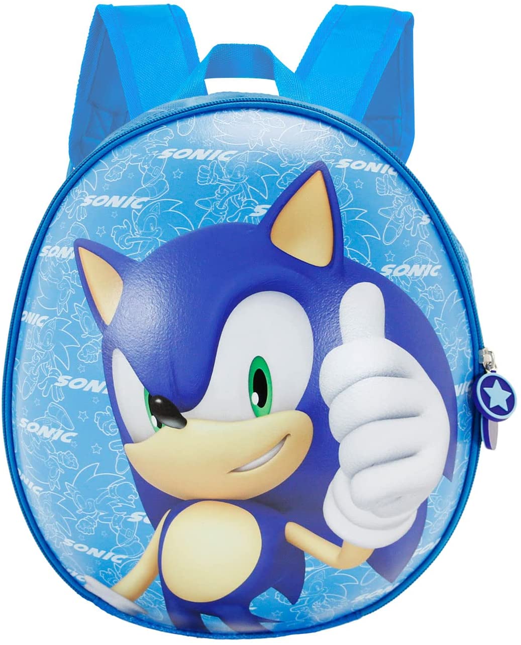 Sega-Sonic Here We Go-Eggy Rucksack, Blau