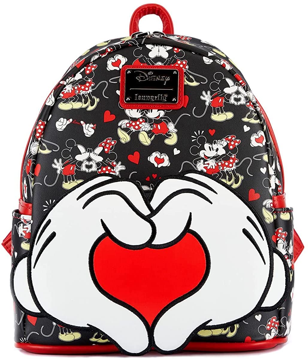 Loungefly Disney Mickey & Minnie Mouse Heart Hands Mini Backpack