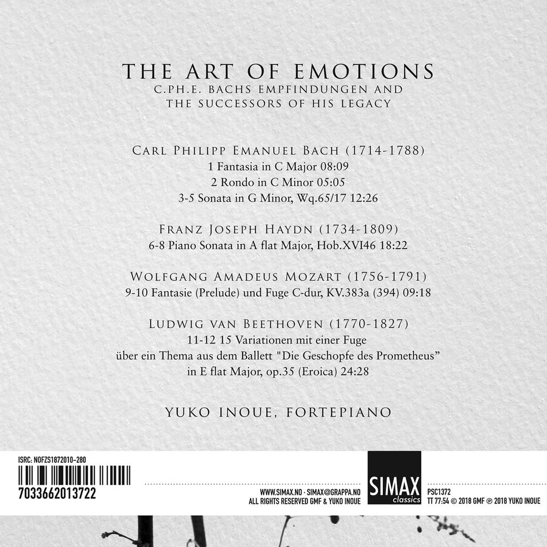 Yuko Inoue - The Art Of Emotions: C.ph.e. Bach, Haydn, Mozart, Beethoven [Audio CD]