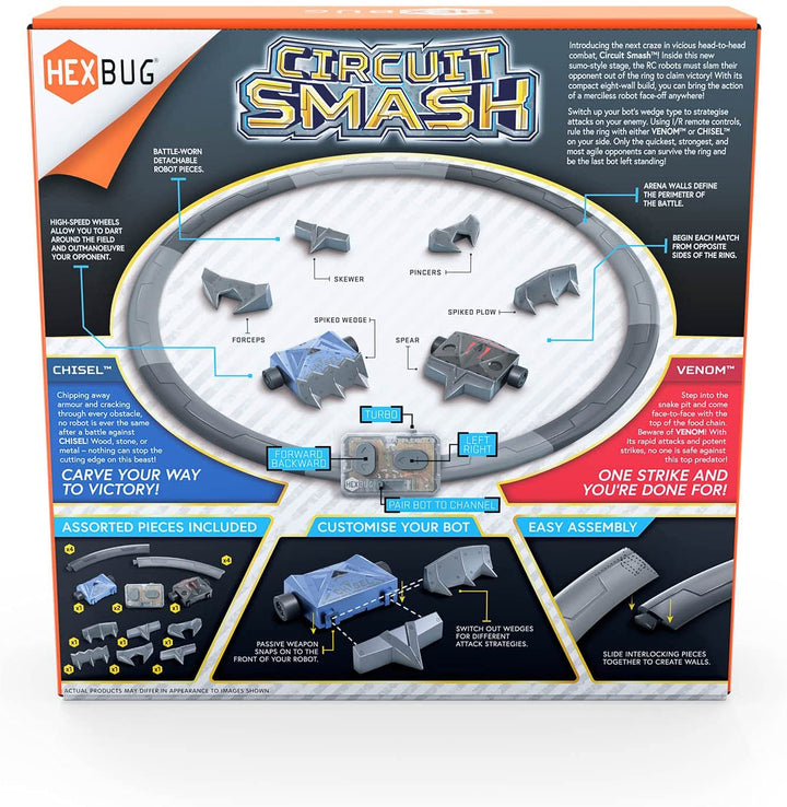 HEXBUG Circuit Smash Robots, ferngesteuerter, anpassbarer Roboter, Gamep im Sumo-Stil