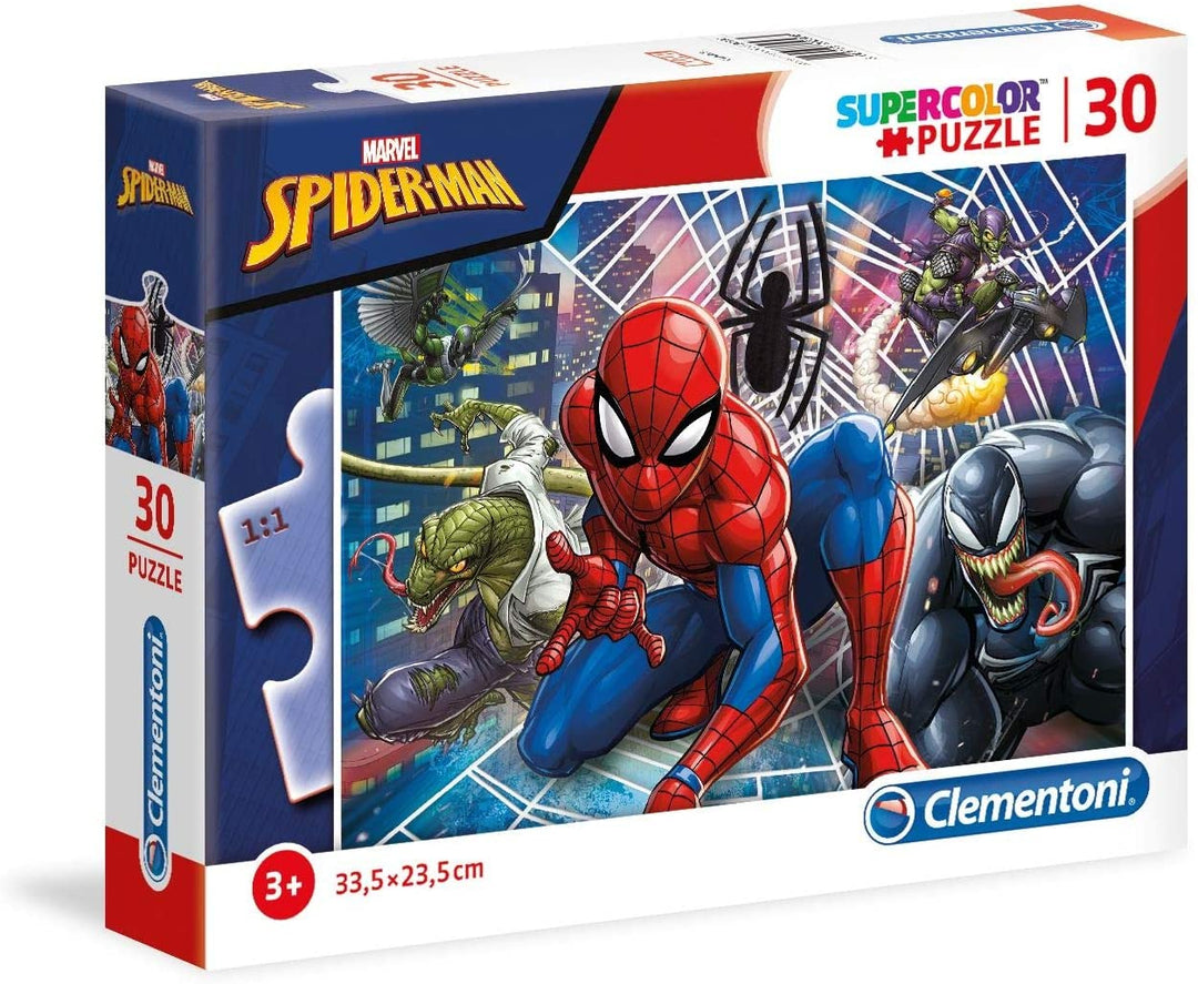 Clementoni - 20250 - Supercolor Puzzle for children - Spiderman - 30 Pieces