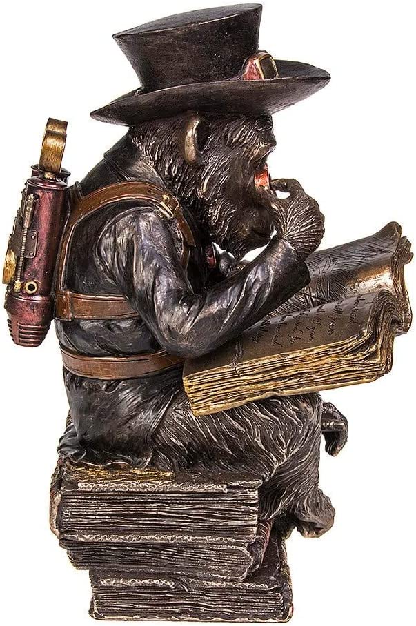 Nemesis Now Chimpanzee Scholar Figurine 18cm Bronze, Size 23cm
