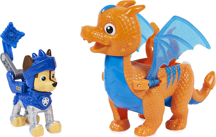 Paw Patrol 6063592, Rescue Knights Chase und Dragon Draco Actionfiguren-Set, Ki