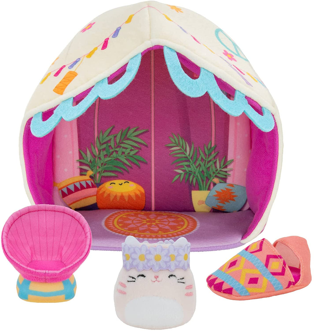 Squishville SQM0210 Deluxe Glamping inklusive 5,1 cm Paulita, der rosa getigerten Katze,