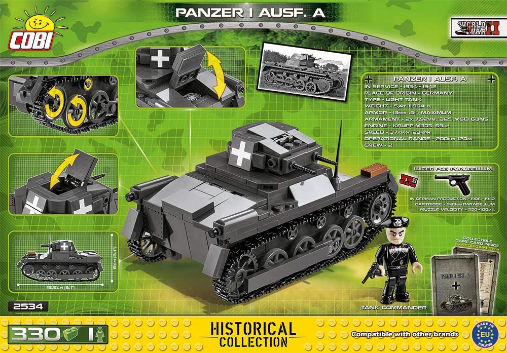 COBI 2534 Panzer I Ausf.A Bausteine, Grau