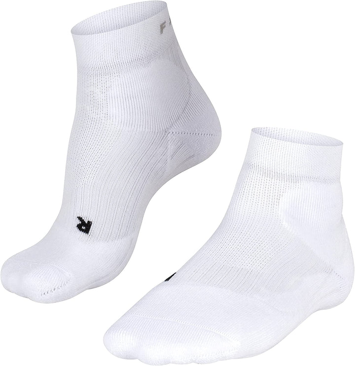 FALKE Women Tennis TE2 Short Socks - Cotton Blend, White (White 2000), UK 5.5-6.