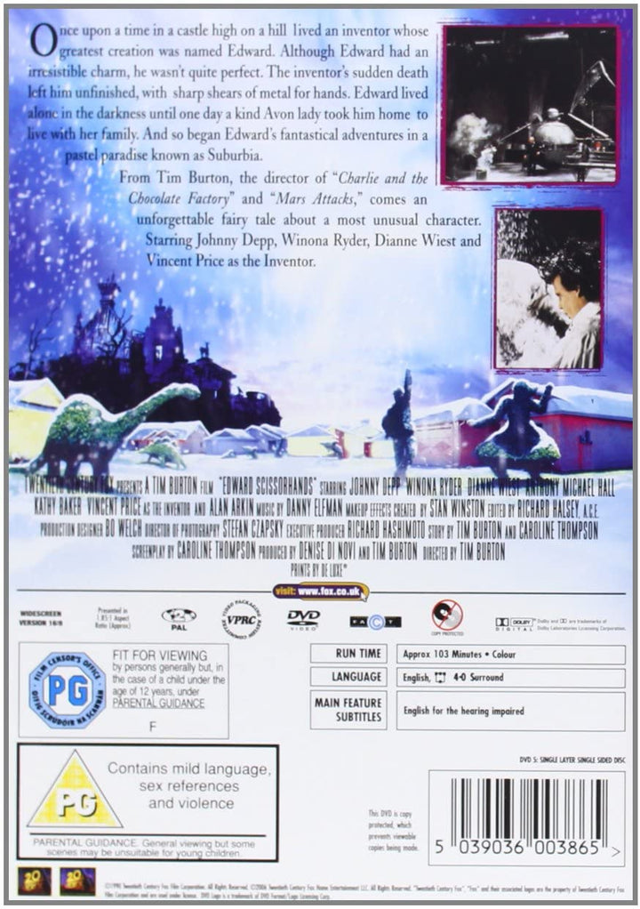 Edward mit den Scherenhänden [Fantasy] [1991] [DVD]