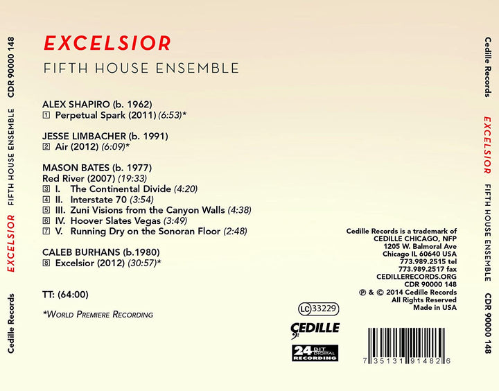 B00LFPN91G - Excelsior [Fifth House Ensemble] [Cedille R 90000 148] [Audio CD]