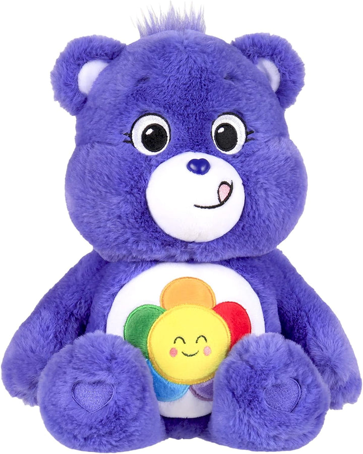 Care Bears Basic Fun 22082 Harmony Bear, 35 cm großes, süßes Plüschtier zum Sammeln, Soft T