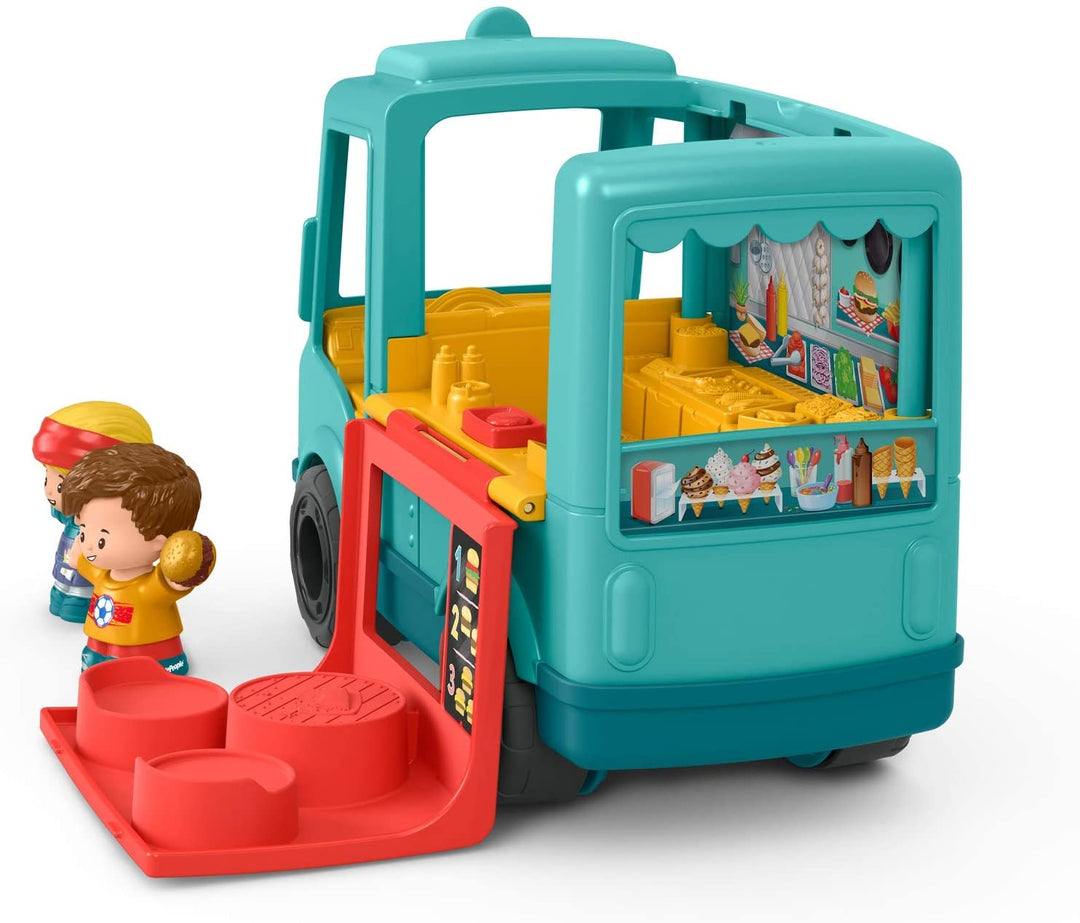 Fisher-Price GYF65 Little People Serve It Up Burger Truck, Mehrfarbig, 17,8 cm*2