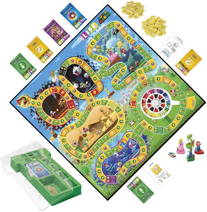 Hasbro Gaming The Game of Life: Super Mario Edition Board Game for Children Aged 8 and Up