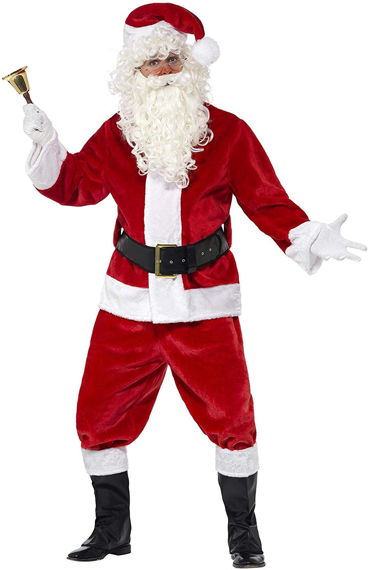 Plüsch-Weihnachtsmann-Anzug-Kostüm für Herren (Weihnachten) (US)