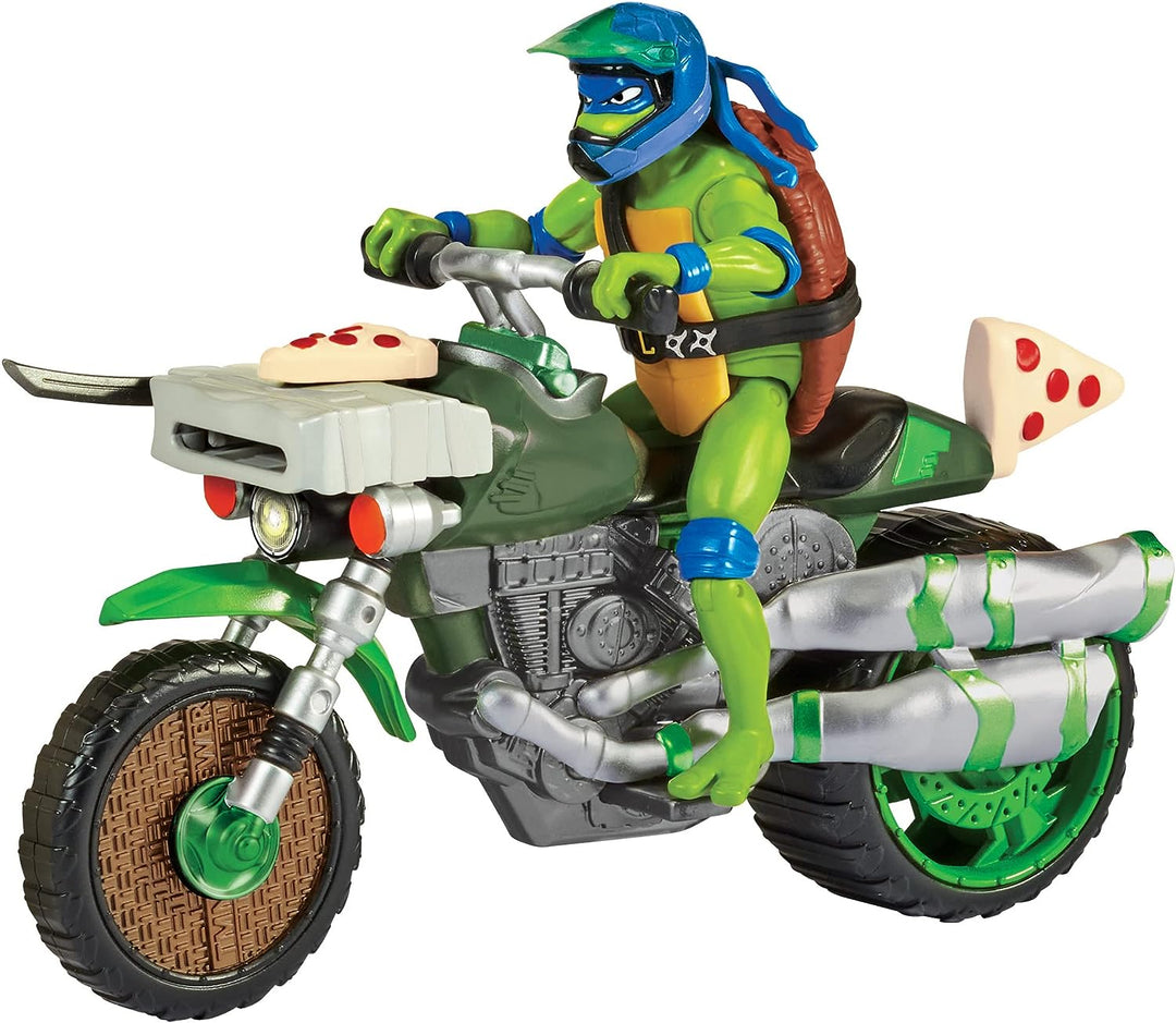 Teenage Mutant Ninja Turtles 83431CO Mutant Mayhem Ninja Kick Cycle with Exclusive Leonardo Figure
