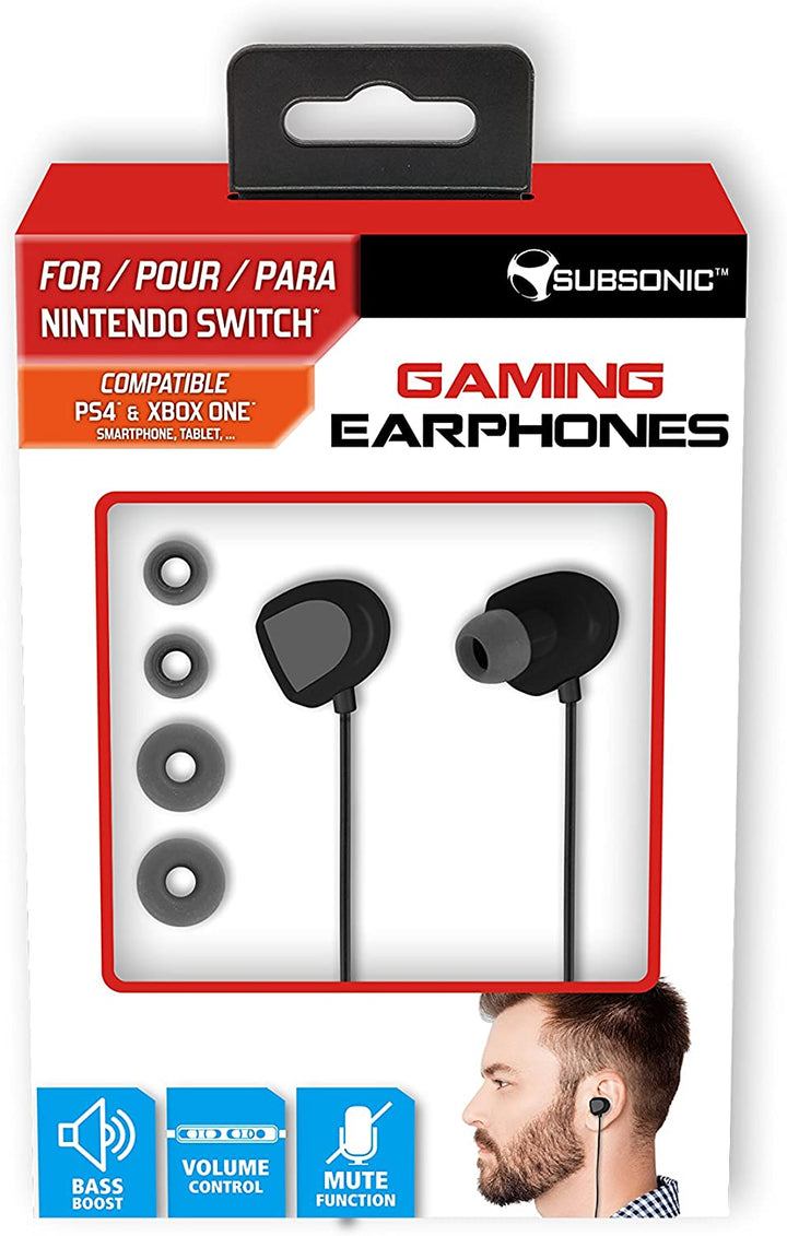 Auriculares para juegos subsónicos con micrófono para auriculares para juegos Nintendo Switch