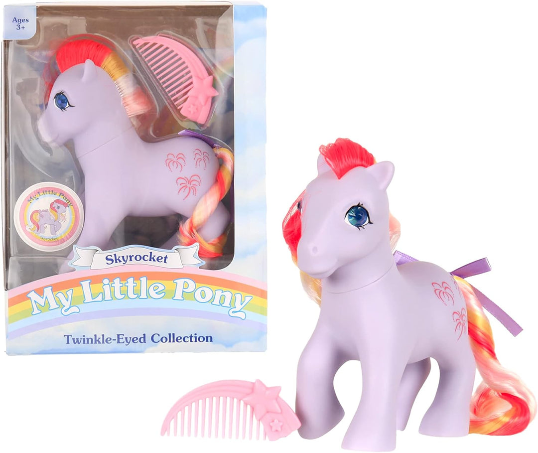 My Little Pony 35293 Classic Rainbow Ponys Sky Rocket Pony, Retro-Pferdegeschenke f