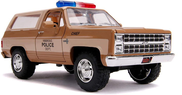 Jada Toys 253255003 Stranger Things Coche Chevy K5 Blazer Metal 1980 Con Placa 1:24 Chevrolet Things - Yachew