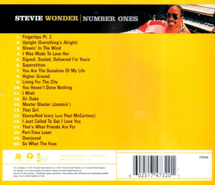 Stevie Wonder - Number Ones (UK Edition) [Audio CD]