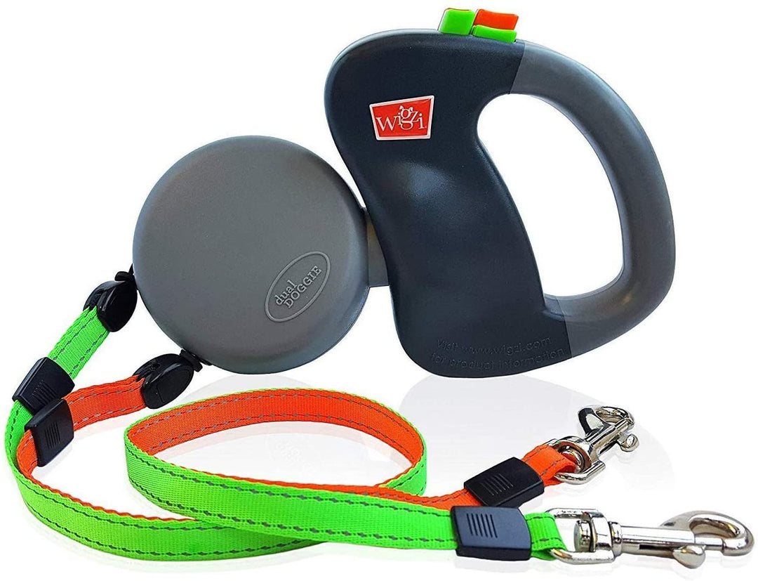 Wigzi STDDV2-GO Dual Doggie Retractable, Gray
