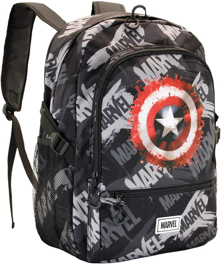 Captain America Scratches-Fan HS Fight Backpack, Grey