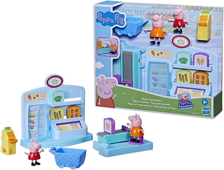 Peppa Pig Peppa’s Adventures Peppa’s Supermarket Playset Preschool Toy: 2 Figure