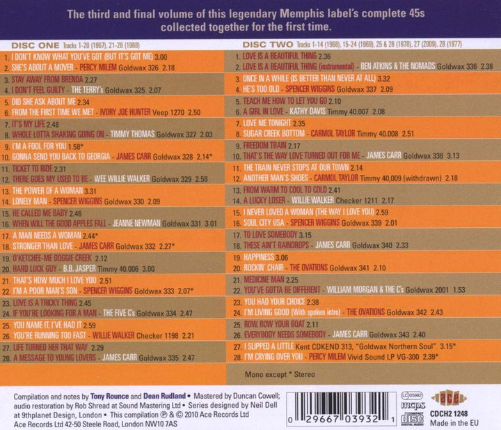 The Complete Goldwax Singles Volume 3 :1967-1970 [Audio CD]