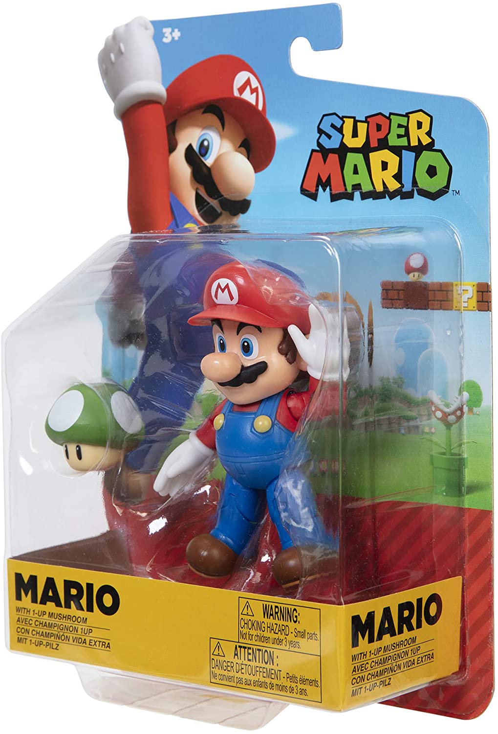 Mario with 1Up Mushroom (World Of Nintendo Super Mario) Figure