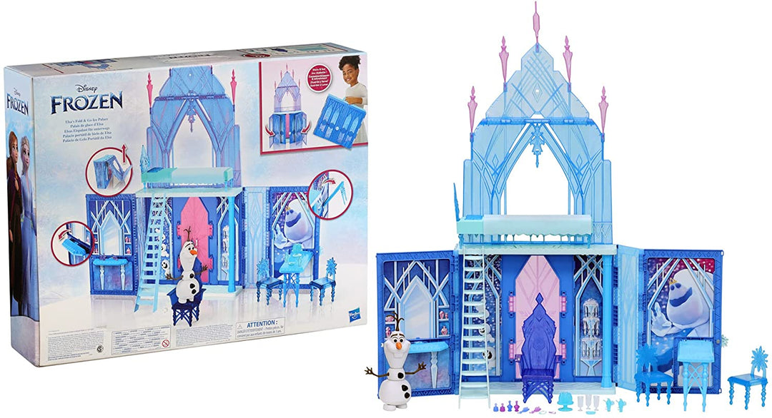 Disney Frozen 2 Elsa&#39;s Fold and Go Ice Palace, Castle Playset, juguete para niños de 3 años en adelante