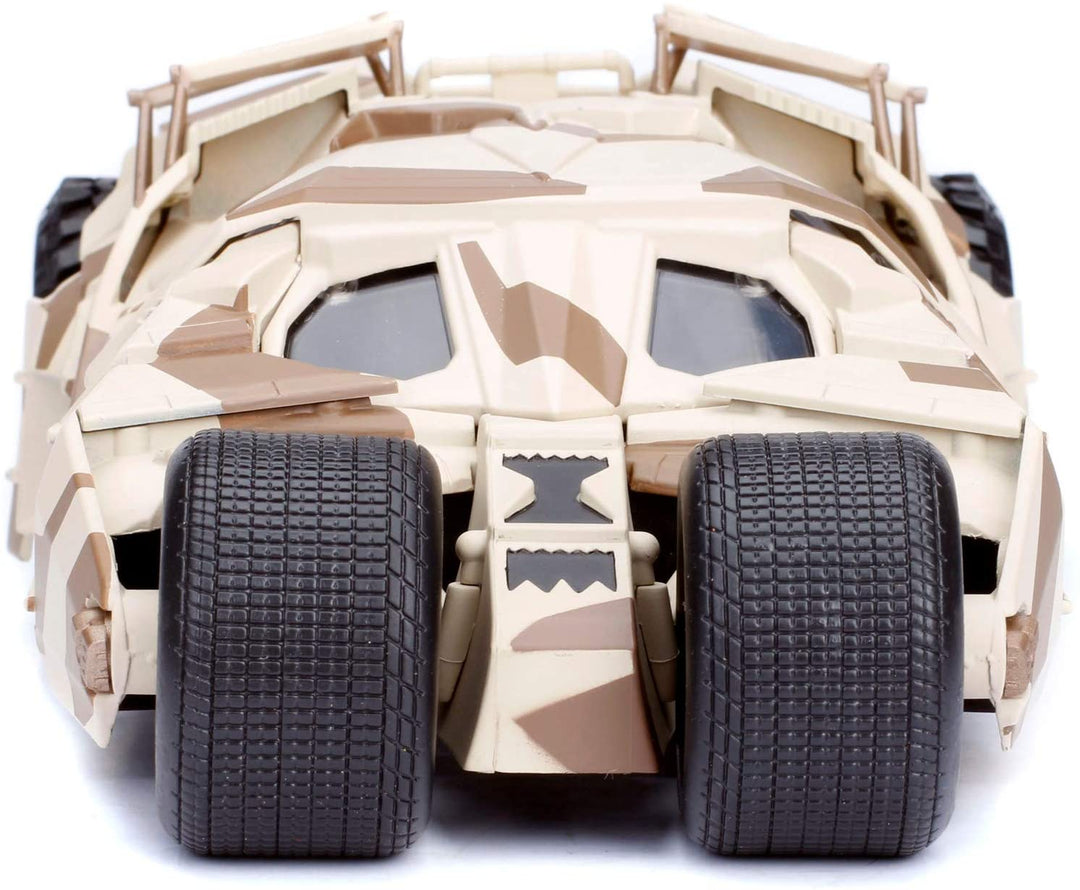 Jada Toys Tumbler Camo Batmobile Hochdetailliertes Modellauto im Maßstab 1:24 mit Batman-Figur, Cockpit und Türen zum Öffnen mit Rad