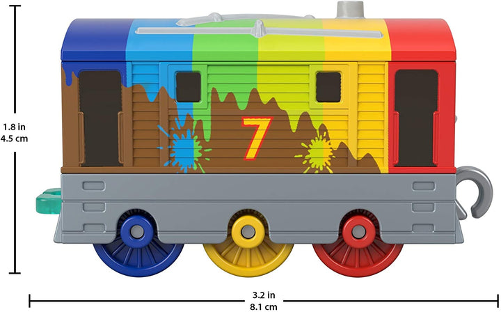 Fisher-Price Thomas &amp; Friends Rainbow Toby moteur de train à pousser