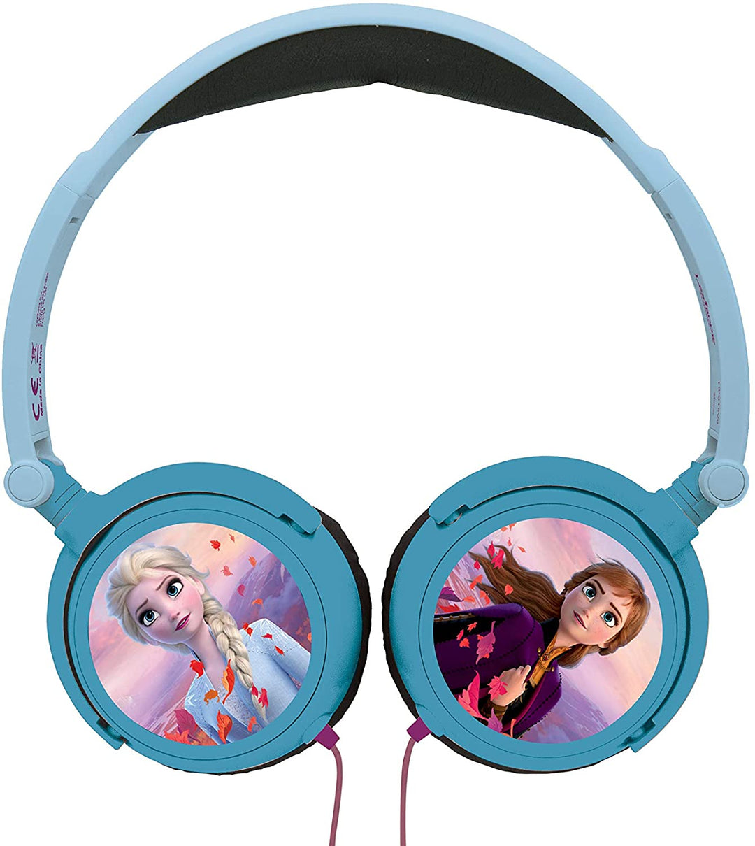 Lexibook Disney Frozen Elsa Stereo-Kopfhörer, kindersicher, faltbar und verstellbar, blau/schwarz, HP010FZ
