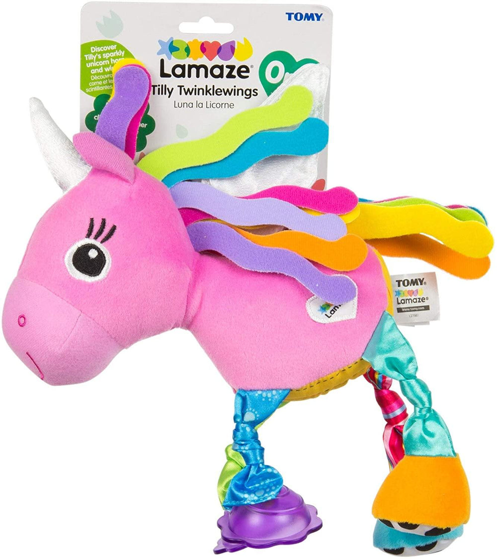 Lamaze Tilly Twinklewings Clip on Pram and Pushchair Newborn Baby Toy Unicorn - Yachew