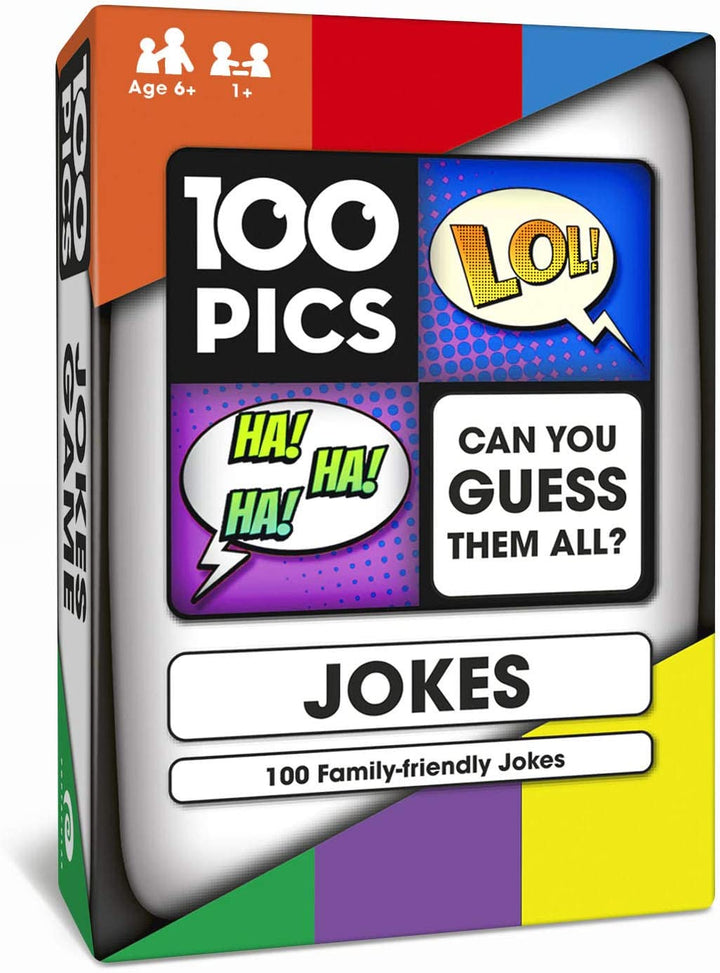 100 PICS Jokes Travel Game - Family Brain Teasers, Pocket Puzzles For Kids And Adults
