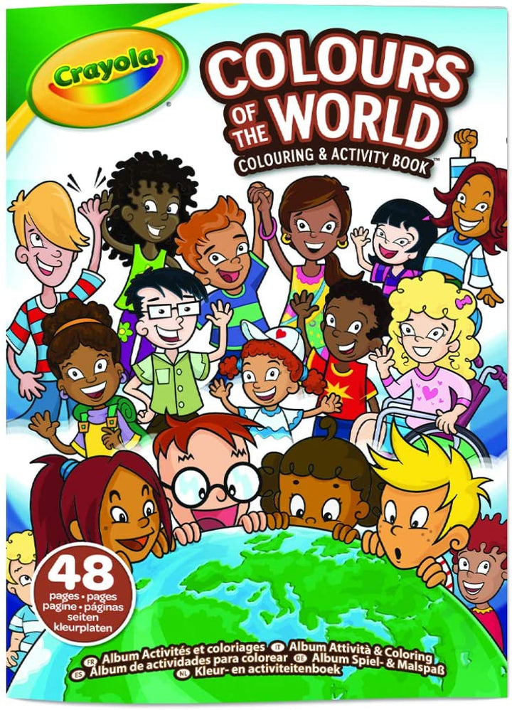 Crayola Colours of the World Activity and Colouring Album, 48 Colouring Pages and Educational Activities, 25-0717