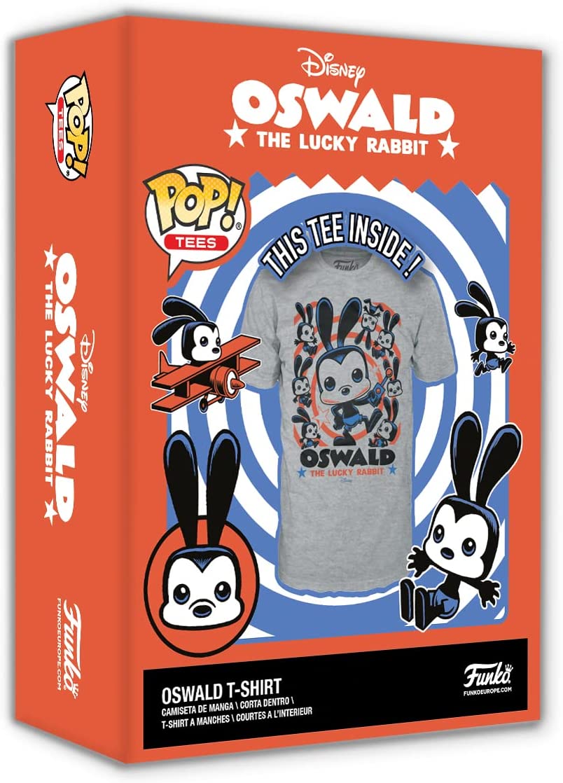 Funko Boxed Tee: Disney - Oswald - Small - (S) - T-Shirt - Clothes - Gift Idea - Short Sleeve Top for Adults Unisex Men and Women