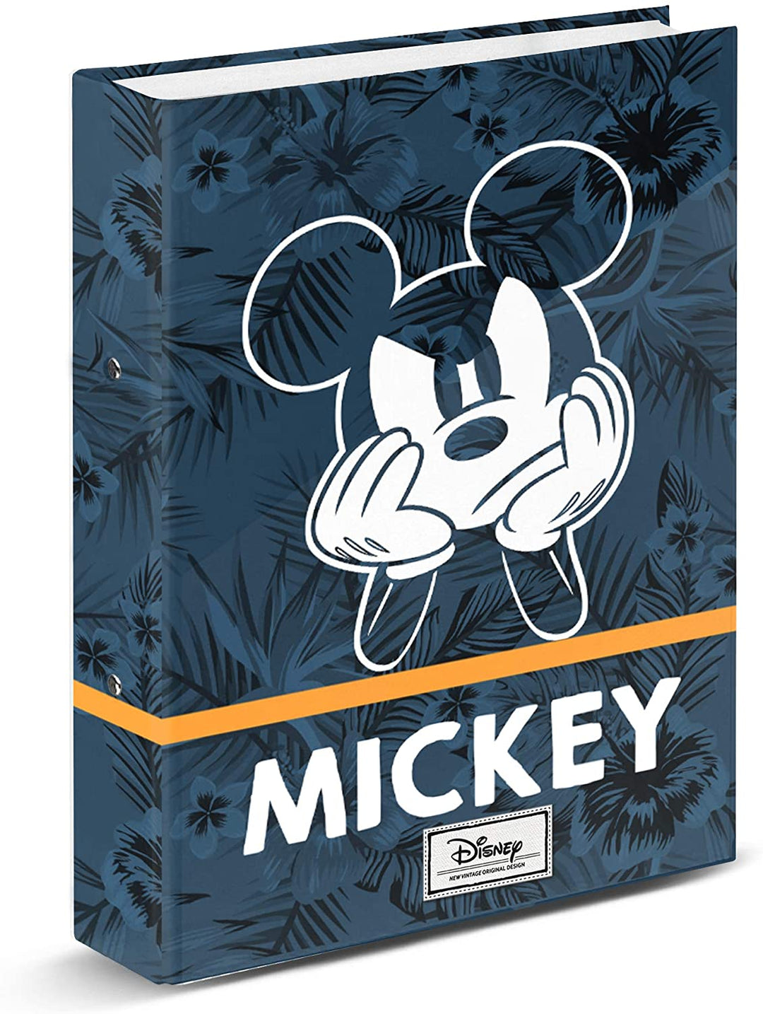 Mickey-Mouse-Blau-4-Ring-Ordner, Dunkelblau