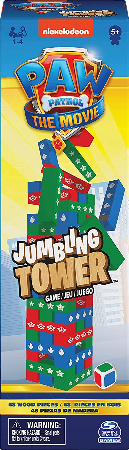 Cardinal Games 6035863 Paw Patrol Jumbling Tower Game, Multicolore