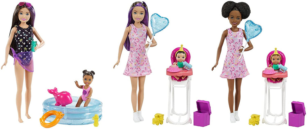 Muñecas y juego de Barbie Skipper Babysitters Inc