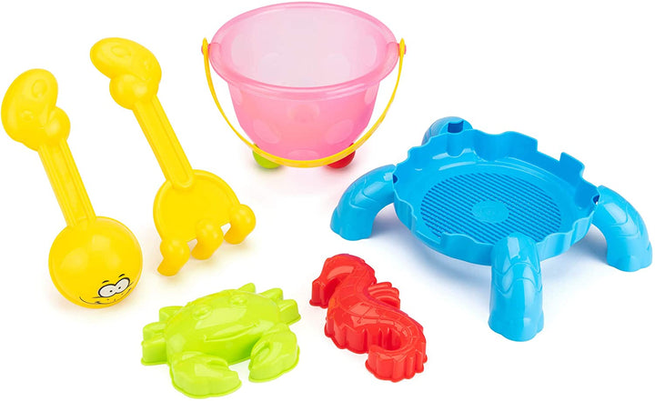 Yello BU1304 6pc Beach Set, Turtle Bucket with Accessories