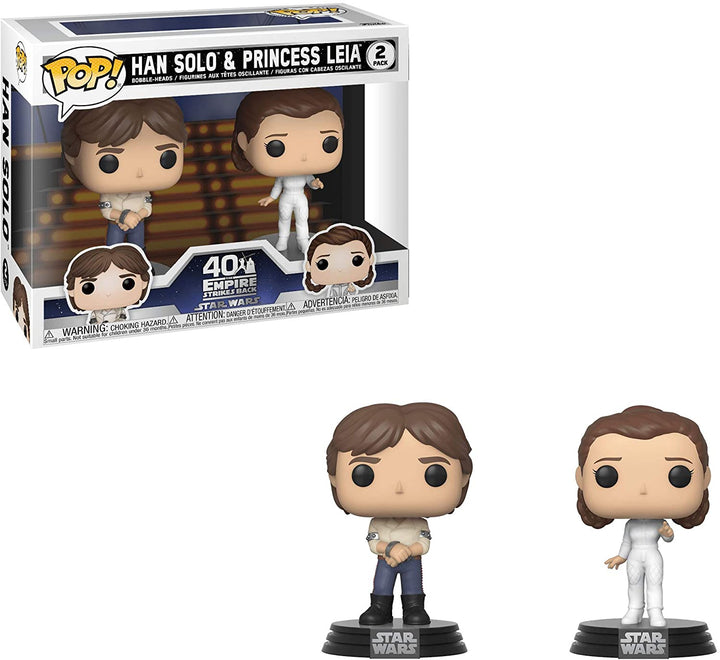 40 L&#39;impero colpisce ancora Star Wars Han Solo e la principessa Leia Funko 46770 Pop! Vinile